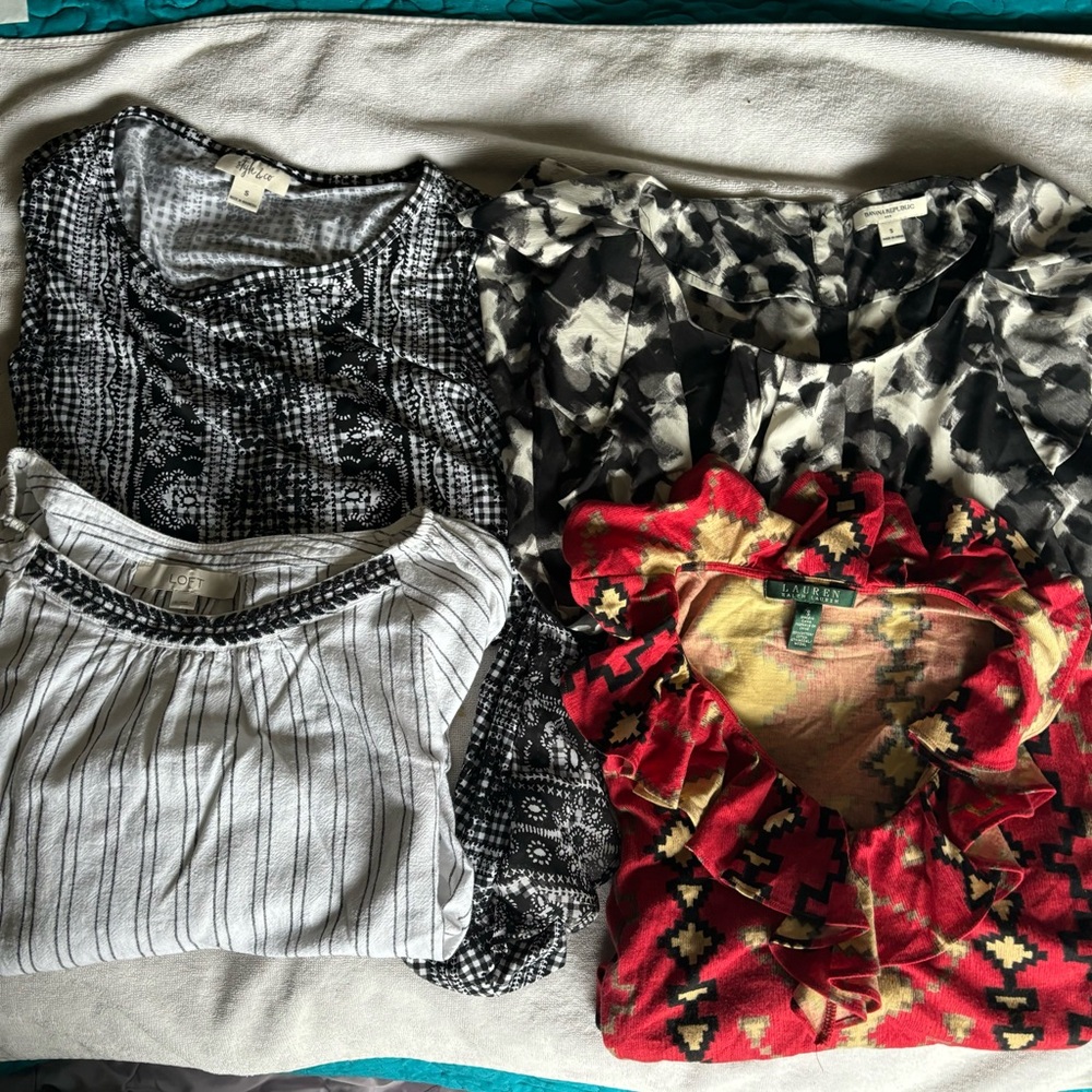4-womens size small tops Loft/Banana Republic/Ralph Lauren/ Style & Co - Picture 2 of 13